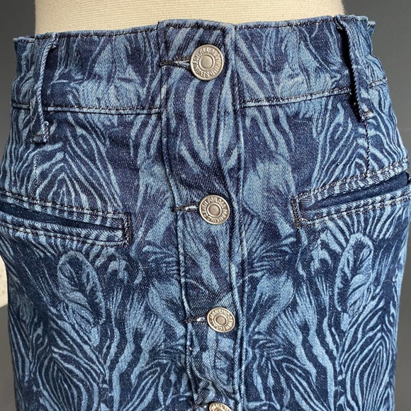 7 For All Mankind zebra print button front skirt - Picture 6 of 8